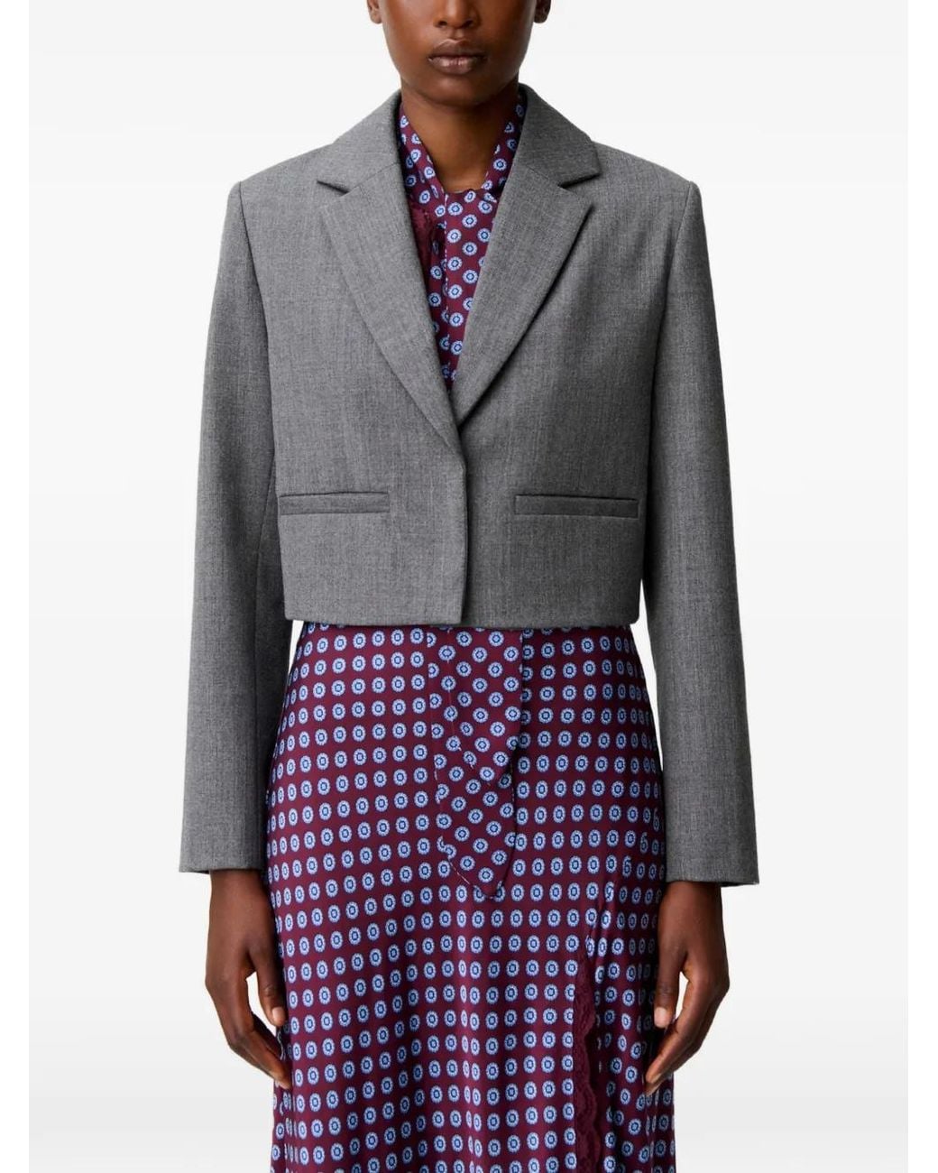 Claudie Pierlot Gray Tailored Wool Jacket