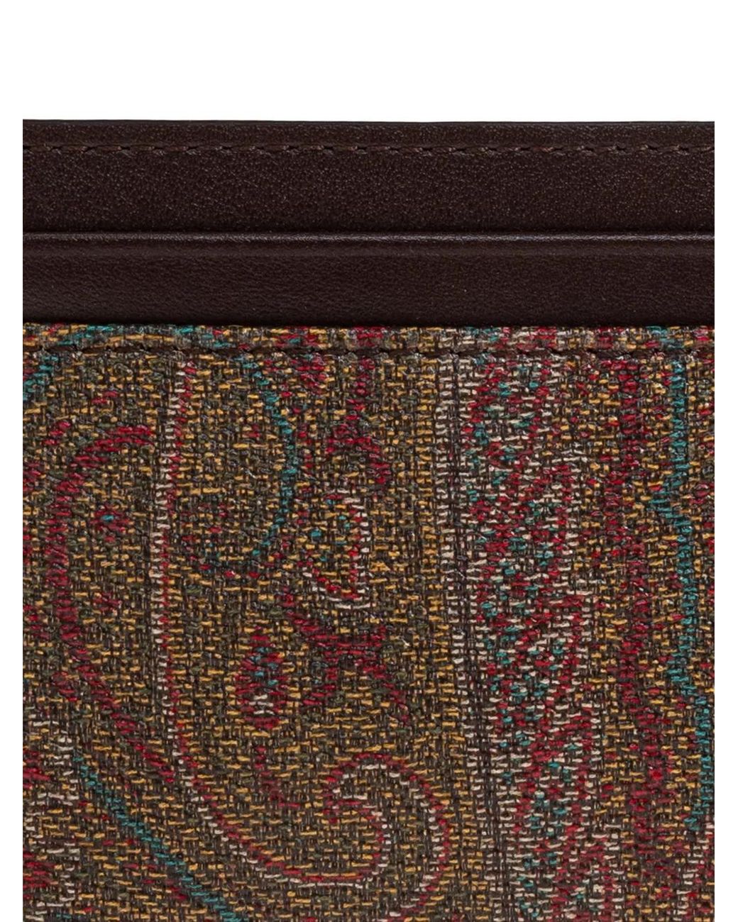 Etro Brown Arnica Card Holder for men
