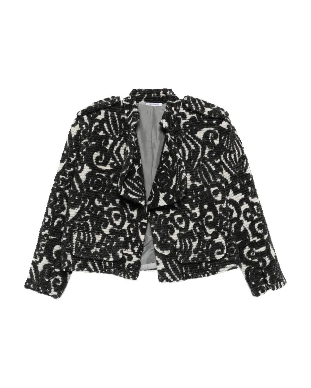 Parlor Black Pattern-Design Jacket