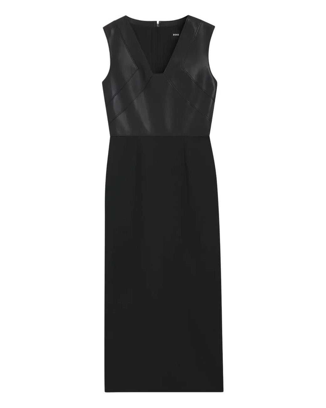 Boss Black Panelled Midi Dress