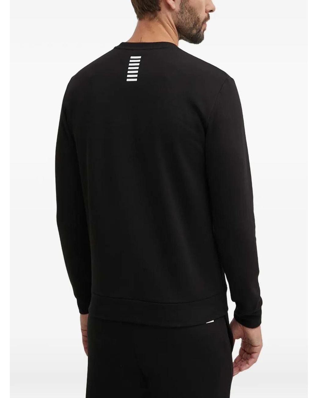 EA7 Black Logo-Print Tracksuit for men