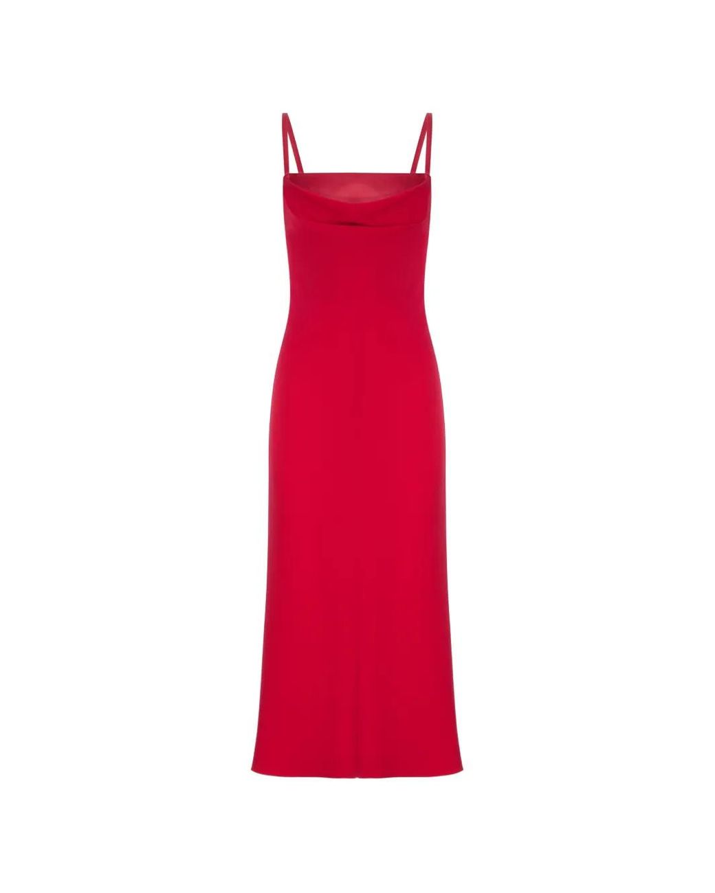 Max Mara Red Cady Midi Dress