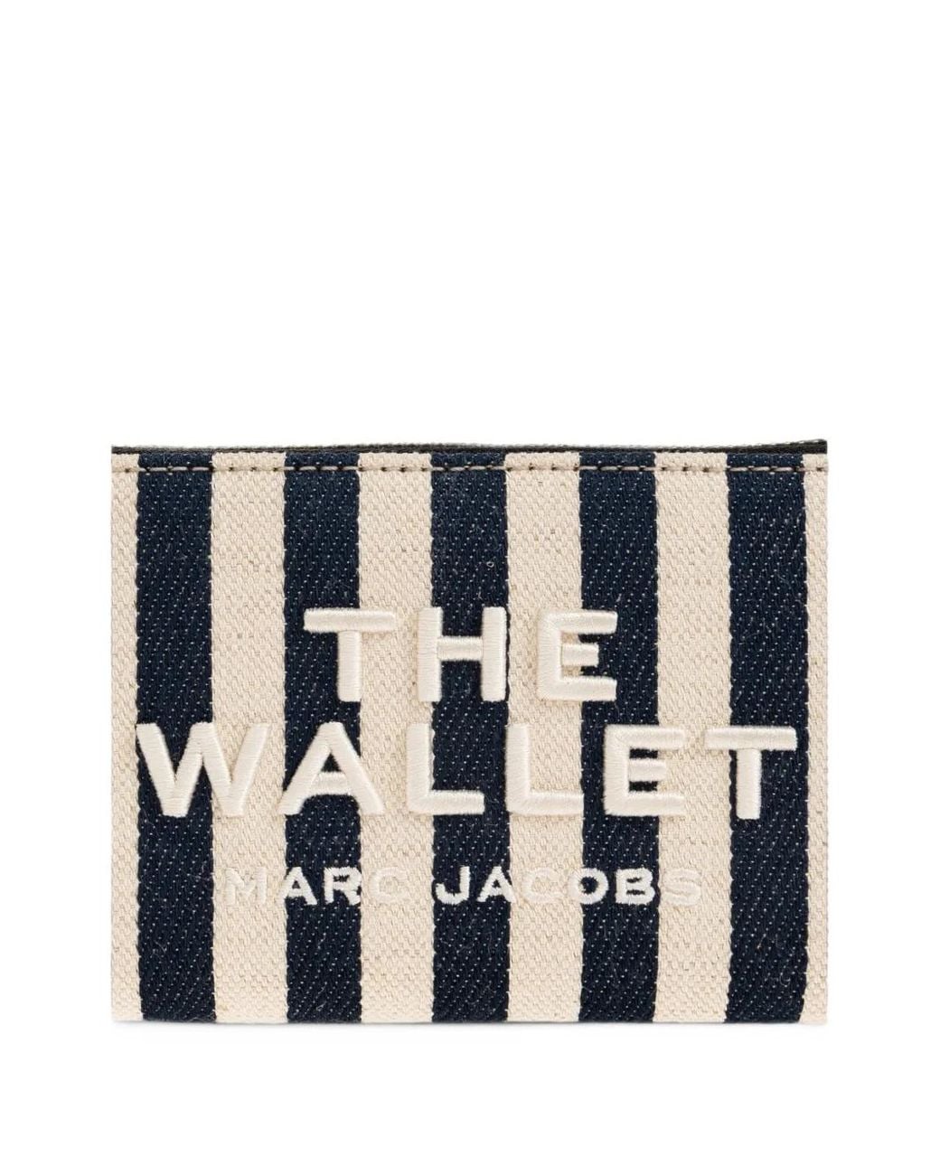 Marc Jacobs White The Wallet Striped Wallet