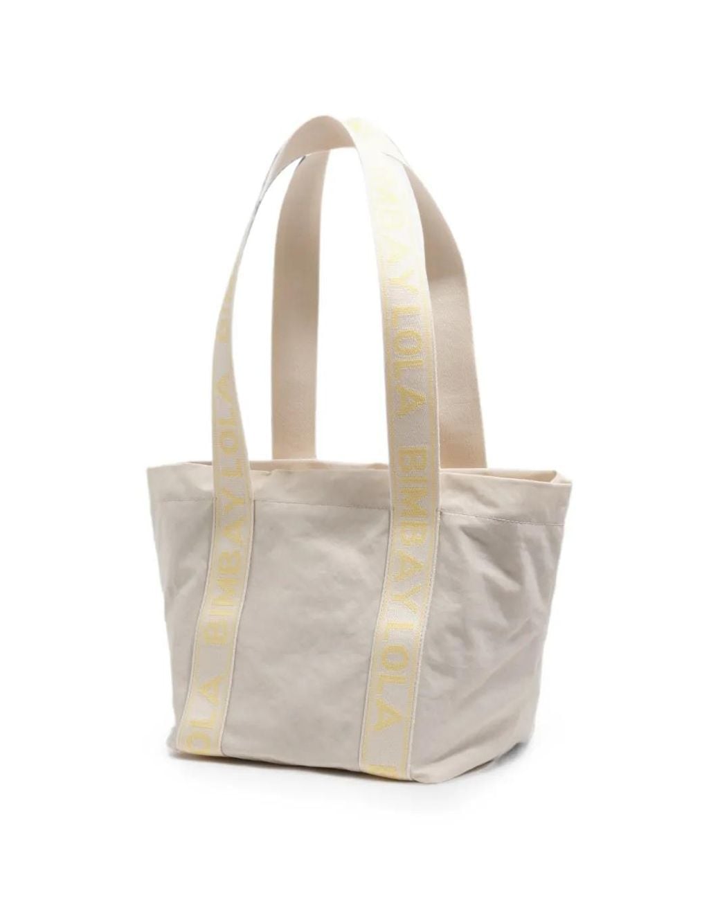 Bimba Y Lola White Logo-Tape Shoulder Bag