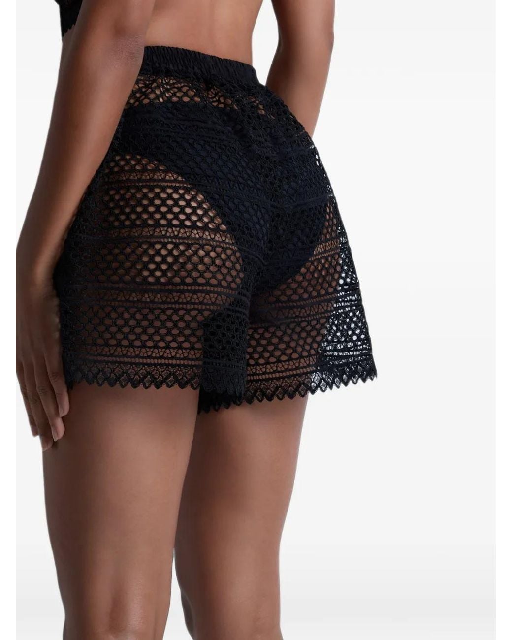 Aubade Black By The Sea Lace Beach Shorts