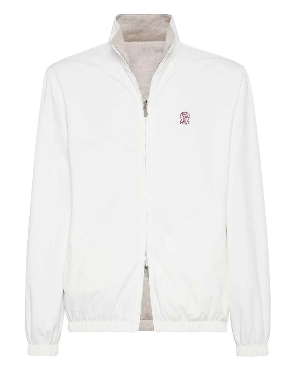 Brunello Cucinelli White Jacket Water Resistant for men