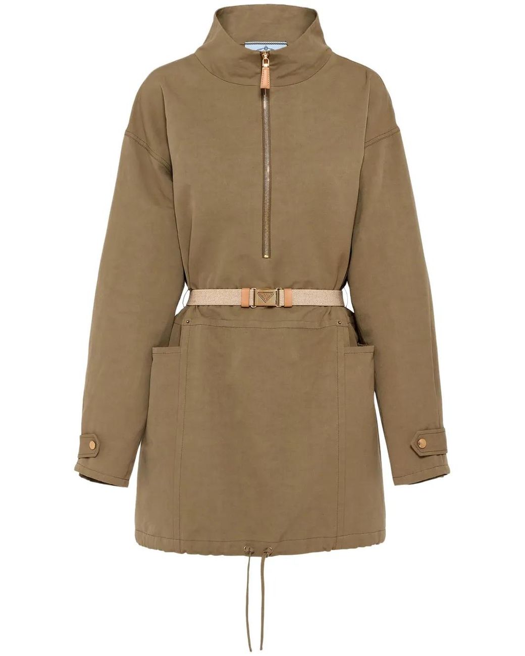Prada Mini-Jurk Met Trekkoord in het Natural