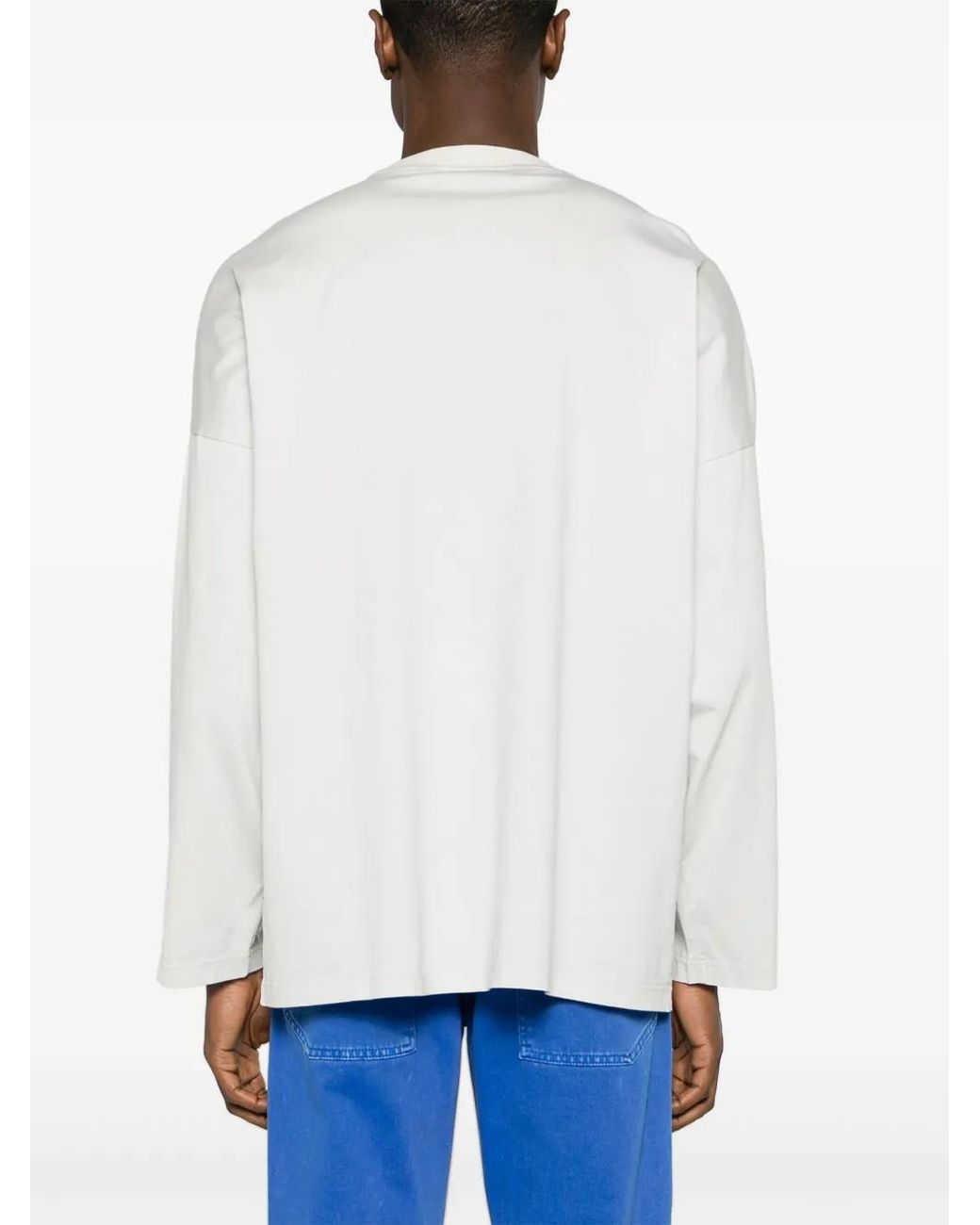 Palm Angels White Monogram Cotton T-Shirt for men