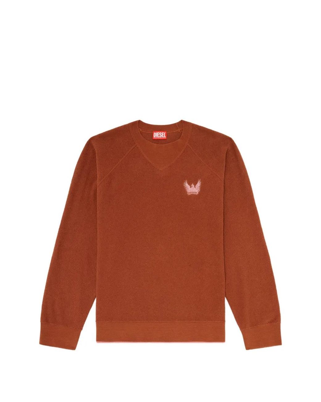 DIESEL Orange Bouclé-Knit Sweater for men