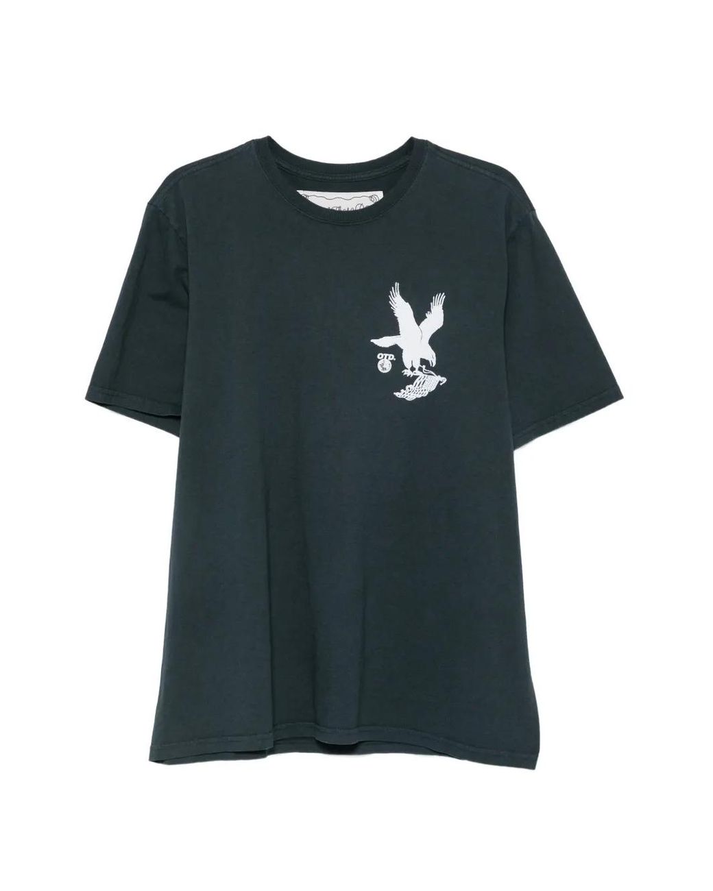 One Of These Days Green Graphic-Print Cotton T-Shirt for men