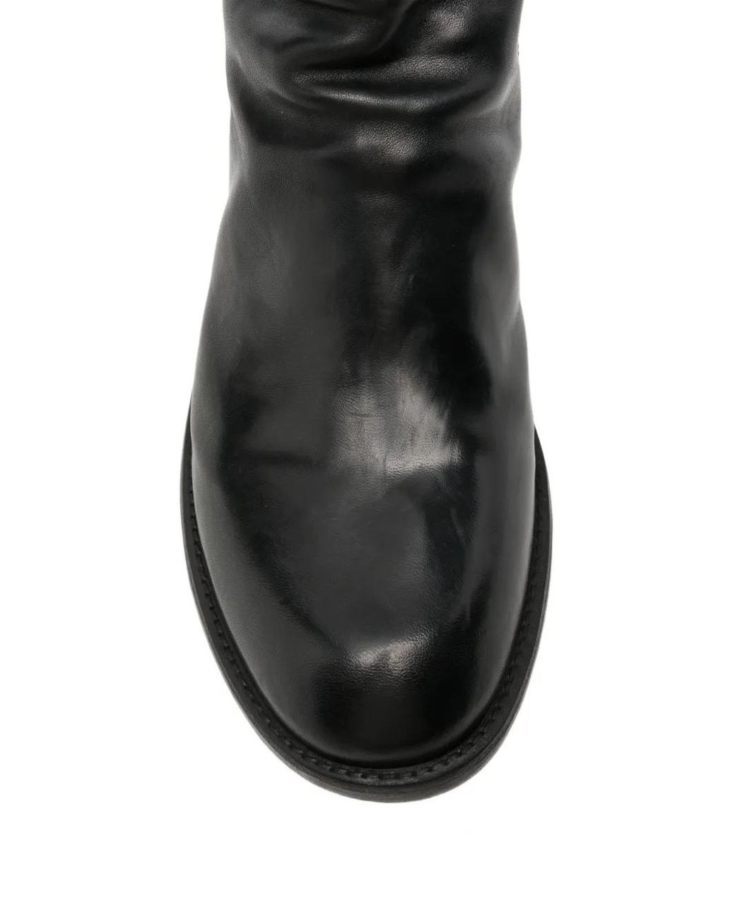 Officine Creative Black Diary Leather Ankle Boots for men