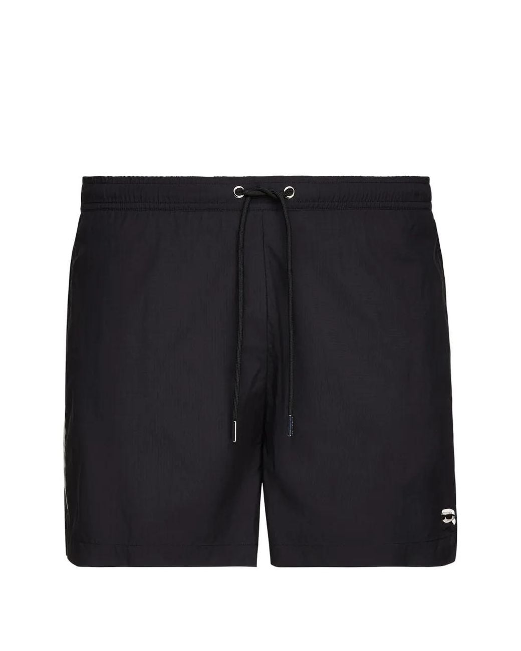 Karl Lagerfeld Black Ikon Ripstop Short Swim Shorts for men