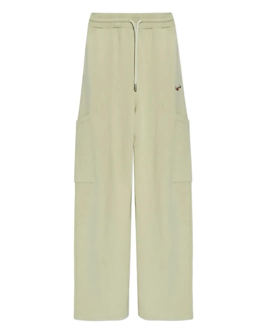 Off-White c/o Virgil Abloh Green Logo-Embroidered Cargo Pants
