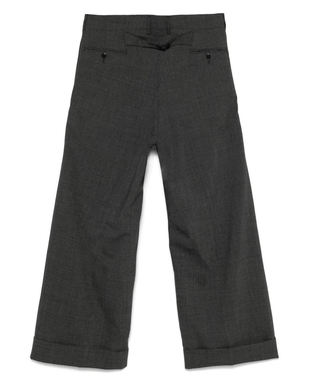 Random Identities Gray Wool-Blend Trousers for men