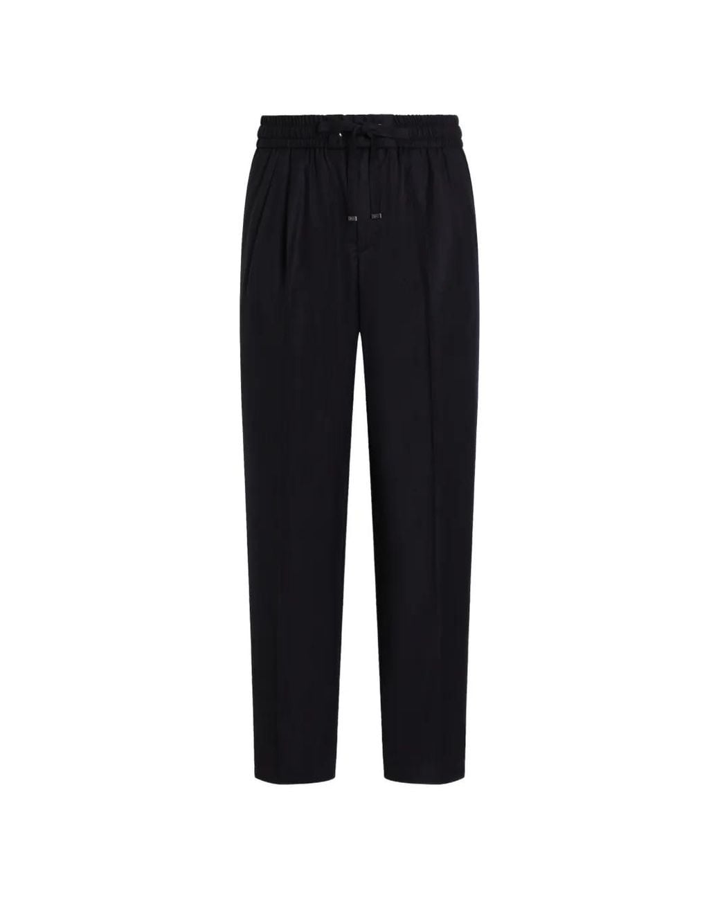 Dolce & Gabbana Black Flannel Jogging Trousers for men