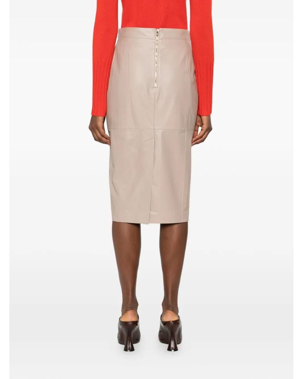 Max Mara Natural Leather Skirt