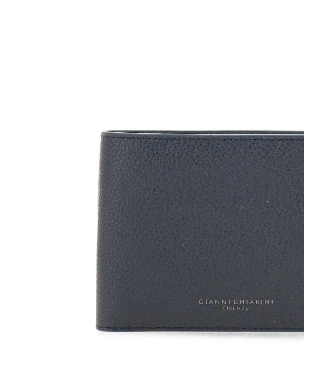 Gianni Chiarini Blue Logo-Stamp Leather Wallet for men