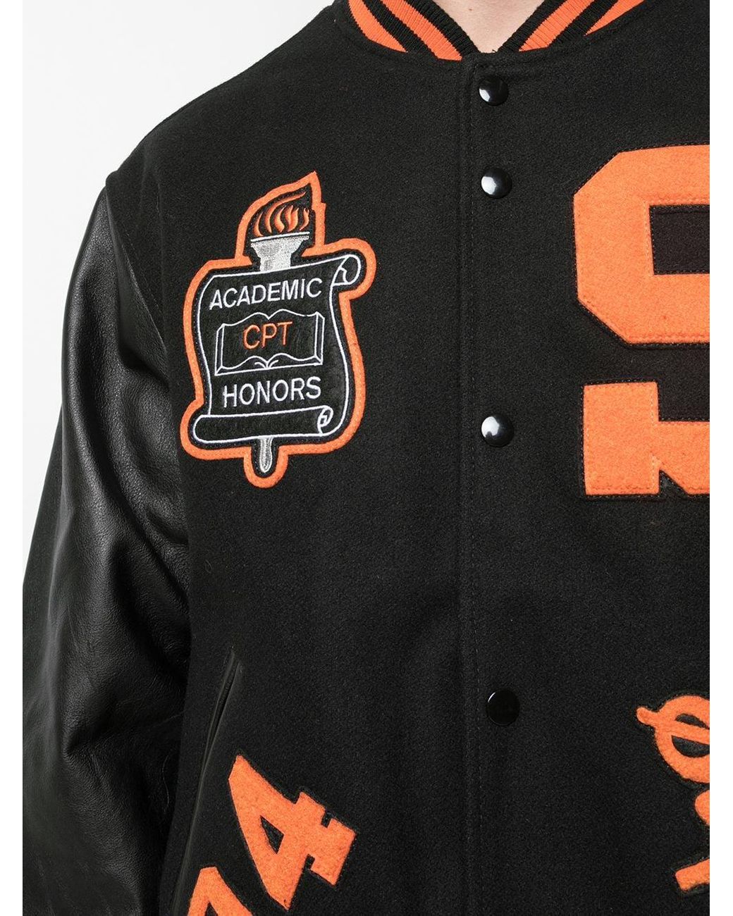 Supreme Men's Black Team Varsity Jacket