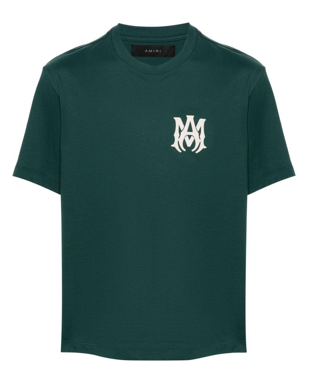 【関送込】AMIRI グリーンロゴプリント コットン Tシャツ Amiri Cotton T-Shirt With Green Logo Print - Black