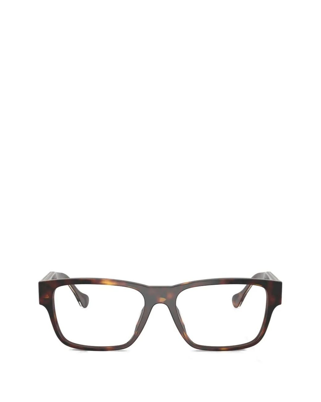 Versace Brown Lunettes De Vue Rectangulaires Medusa Greca