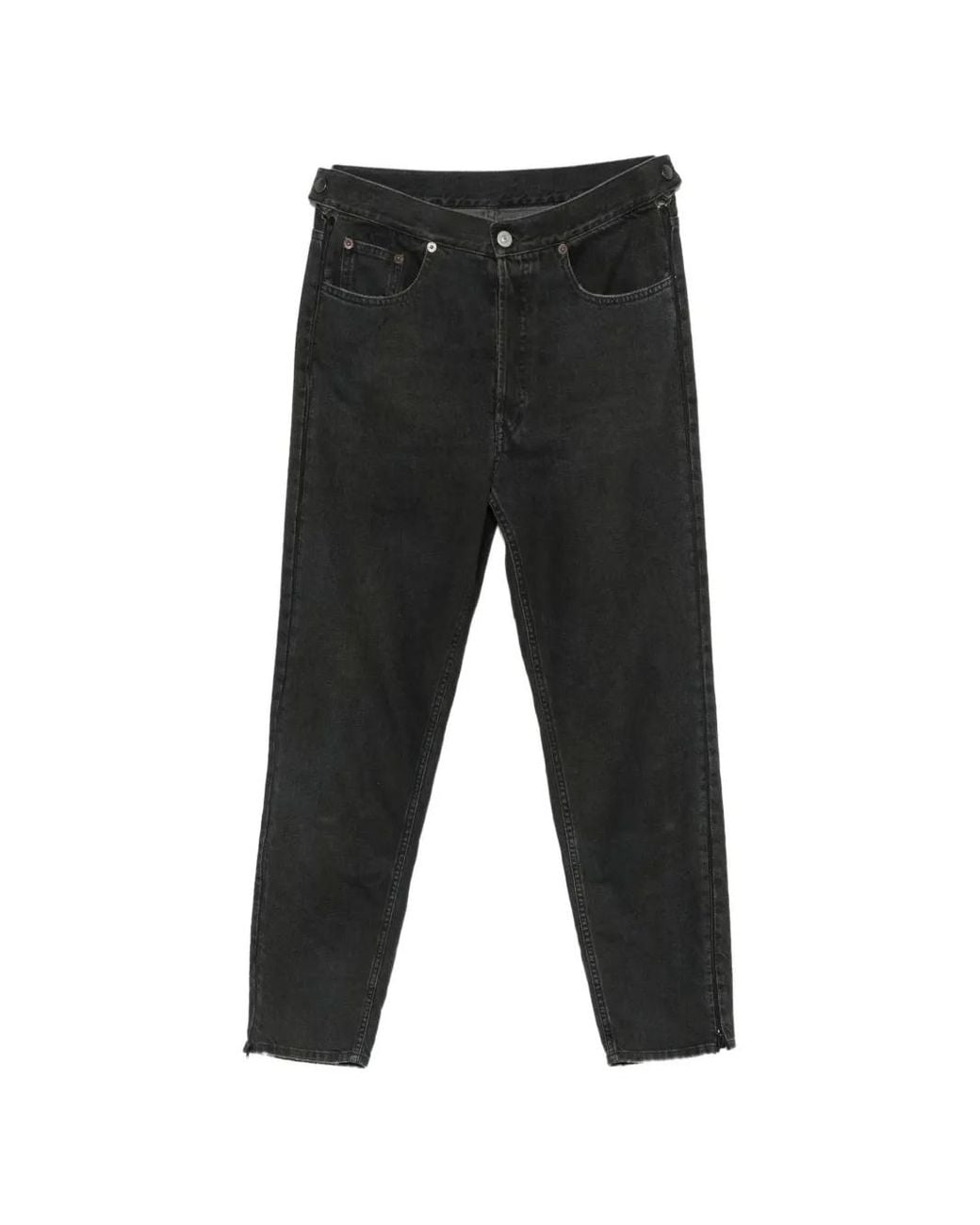 MM6 by Maison Margiela Black Side-Zip Straight-Leg Jeans