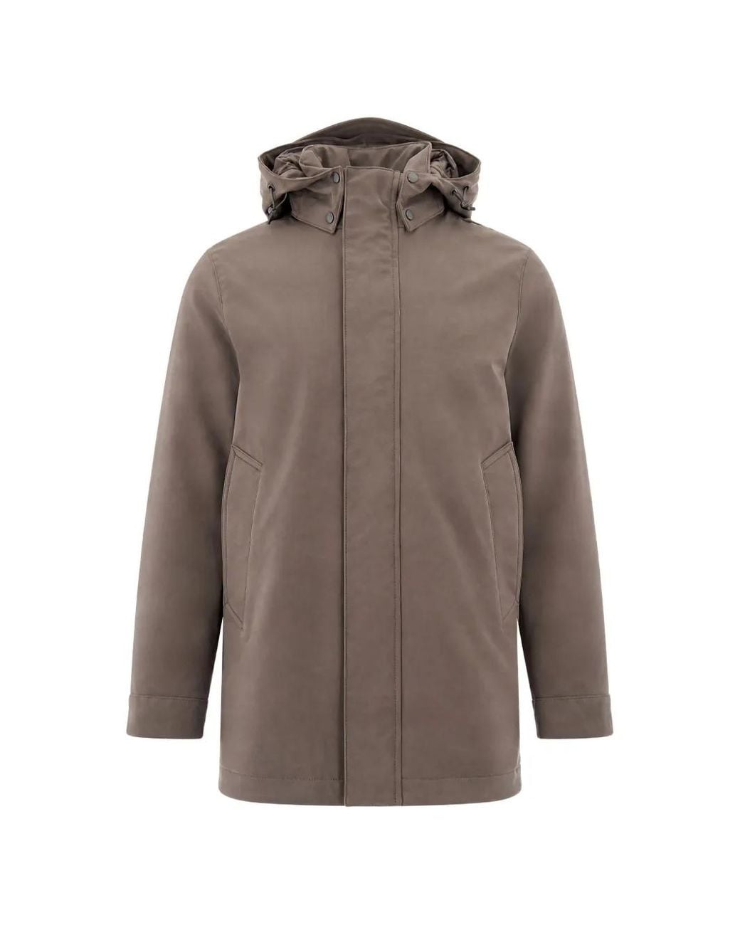 Woolrich Brown Doudoune À Capuche for men