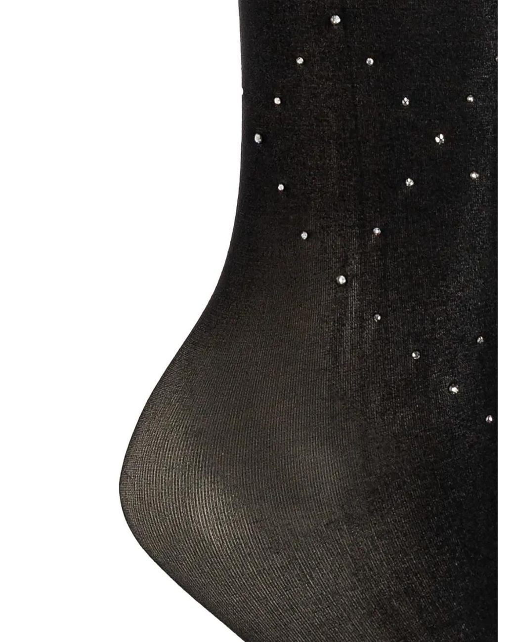 Heist Black Scattered Crystal Cross Stockings