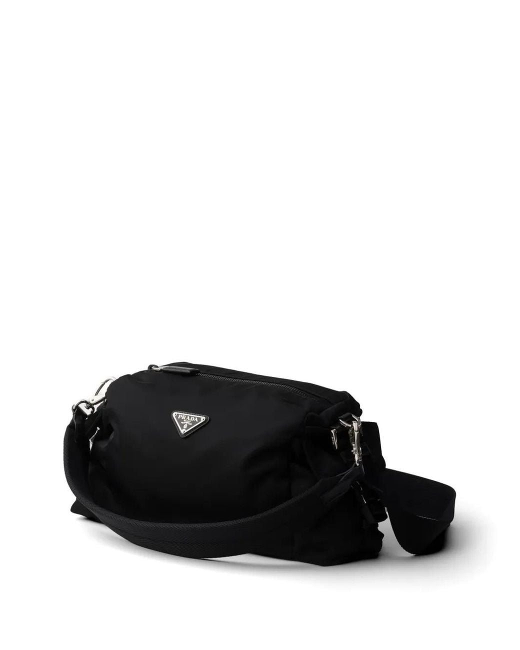 Borsa A Spalla Explore Re-Nylon E Pelle di Prada in Black da Uomo