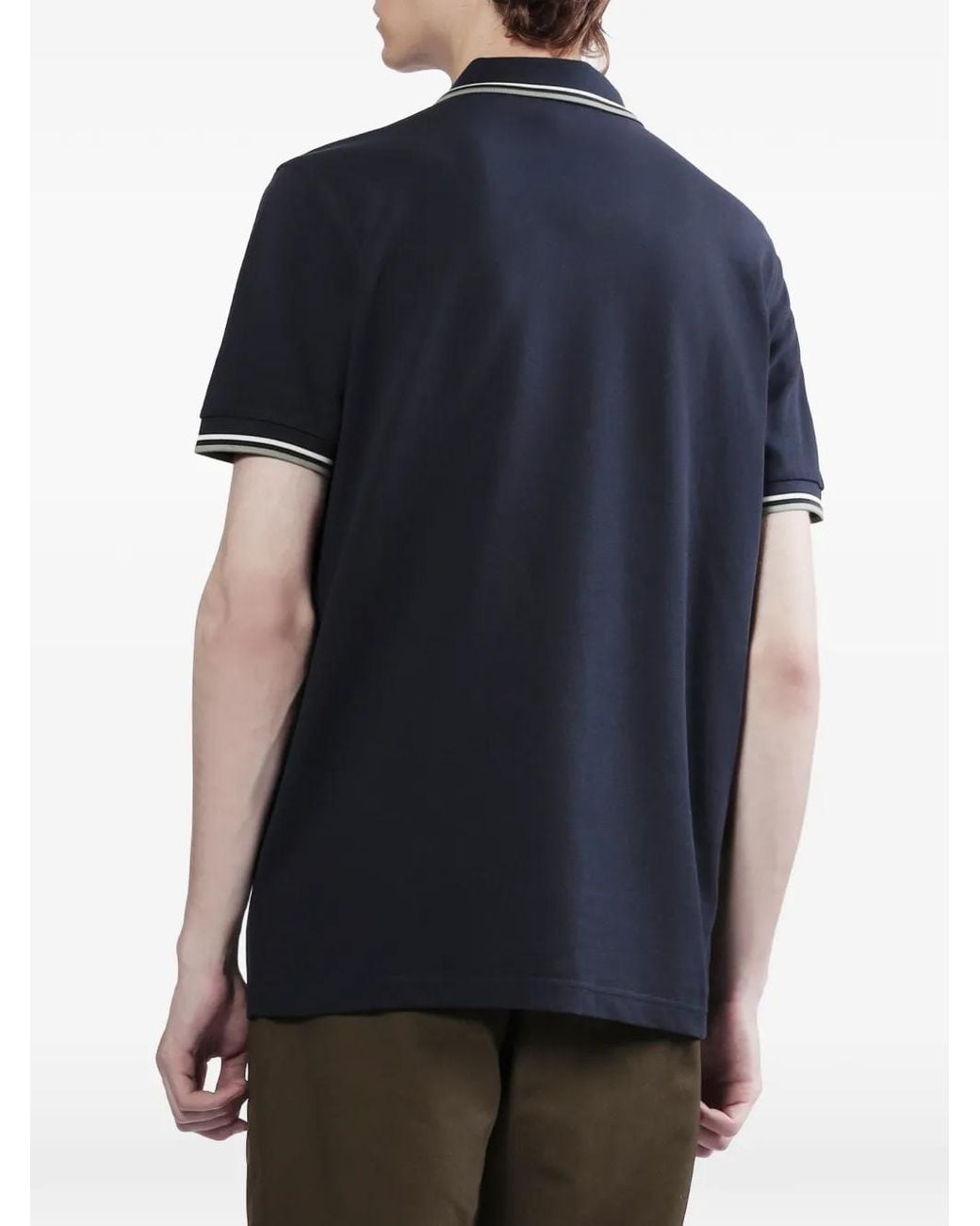 Fred Perry Blue Twin-Tipped Piqué Polo Shirt for men