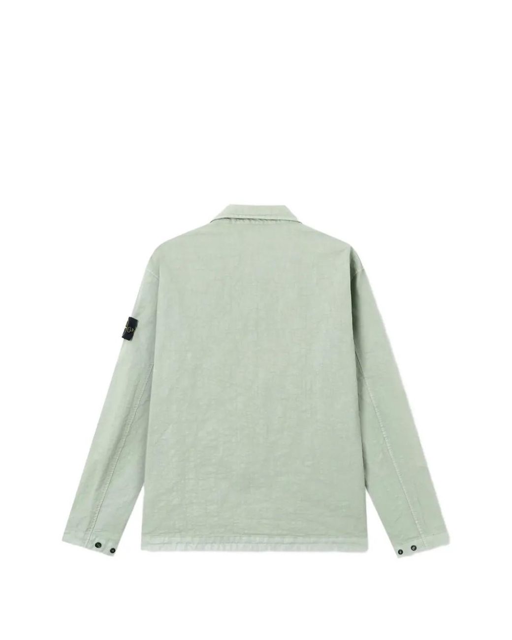 Stone Island Green 1200003 Organic-Look Nylon Panama-Tc Overshirt for men