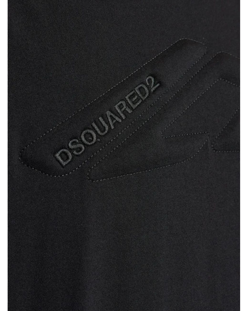 DSquared² Blue Logo-Embellished Long-Sleeve T-Shirt for men