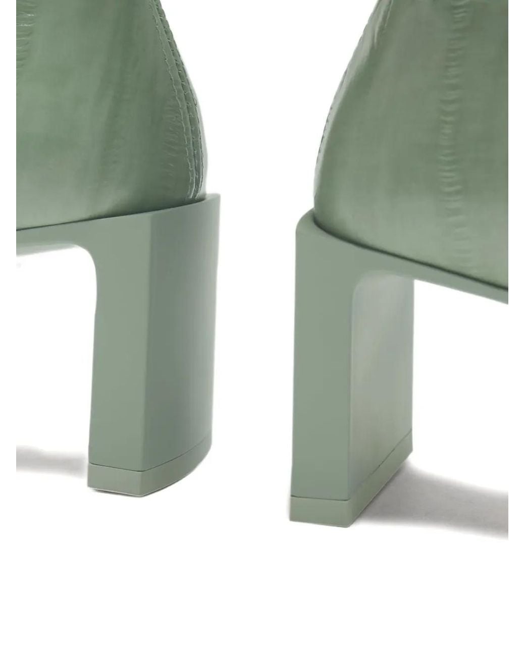 Miista Green 90Mm Anitha Eel-Embossed Square-Toe Boots