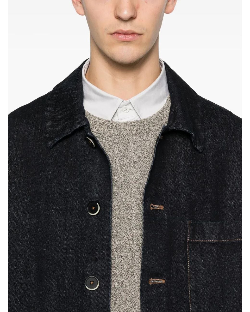 Barena Stae Paro Hemdjacke in Black für Herren