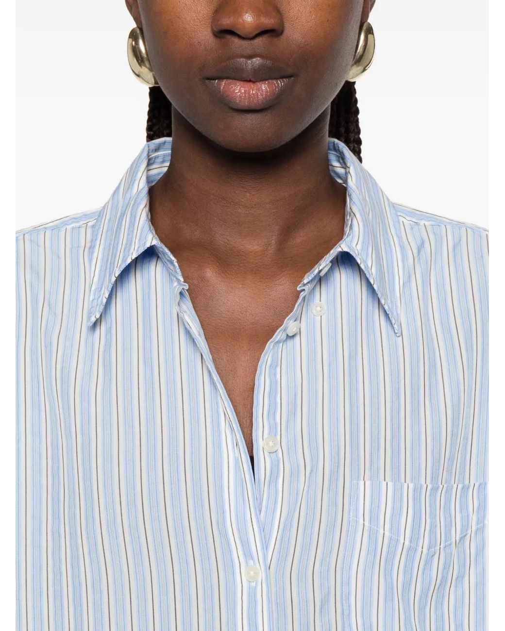 Gant Blue Striped Cotton Shirt