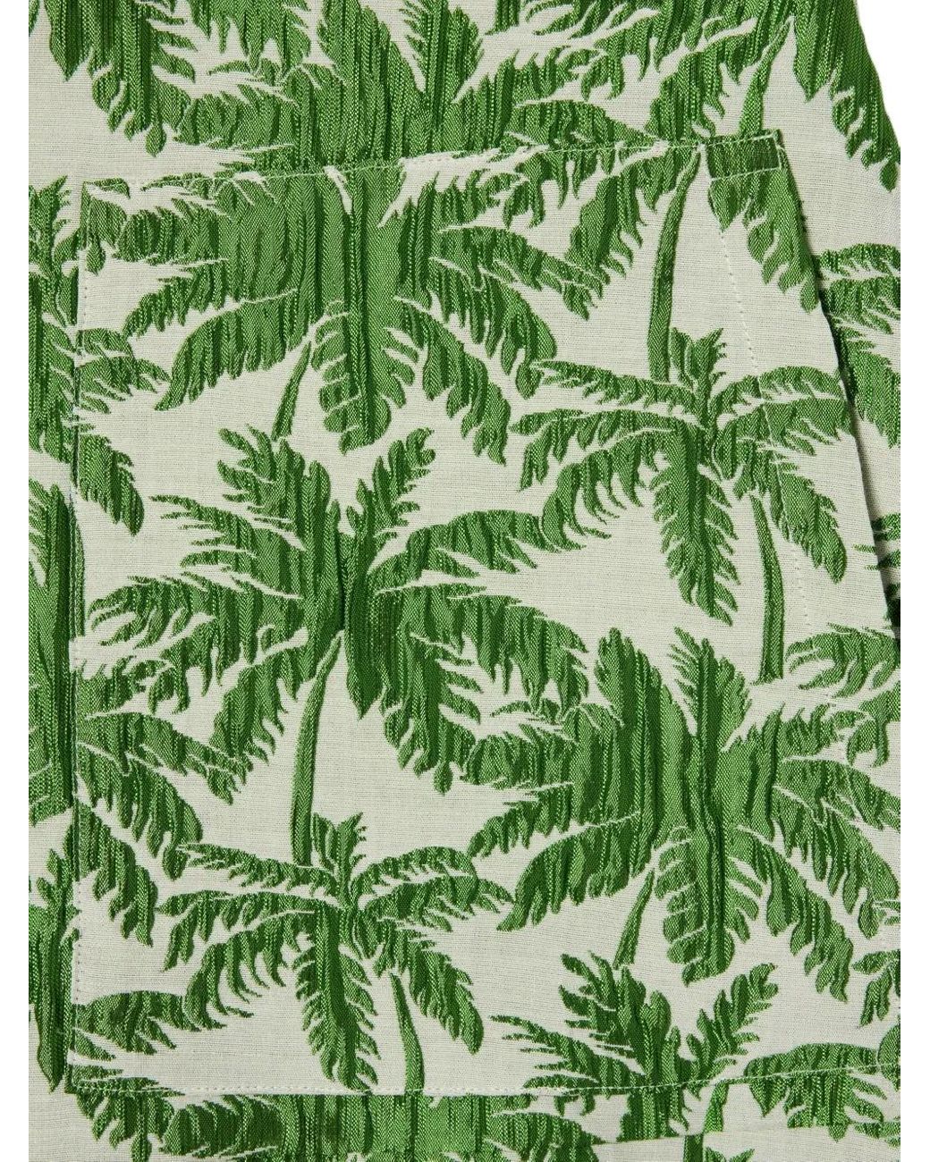 LaDoubleJ Mini-Rok Met Palmboomprint in het Green
