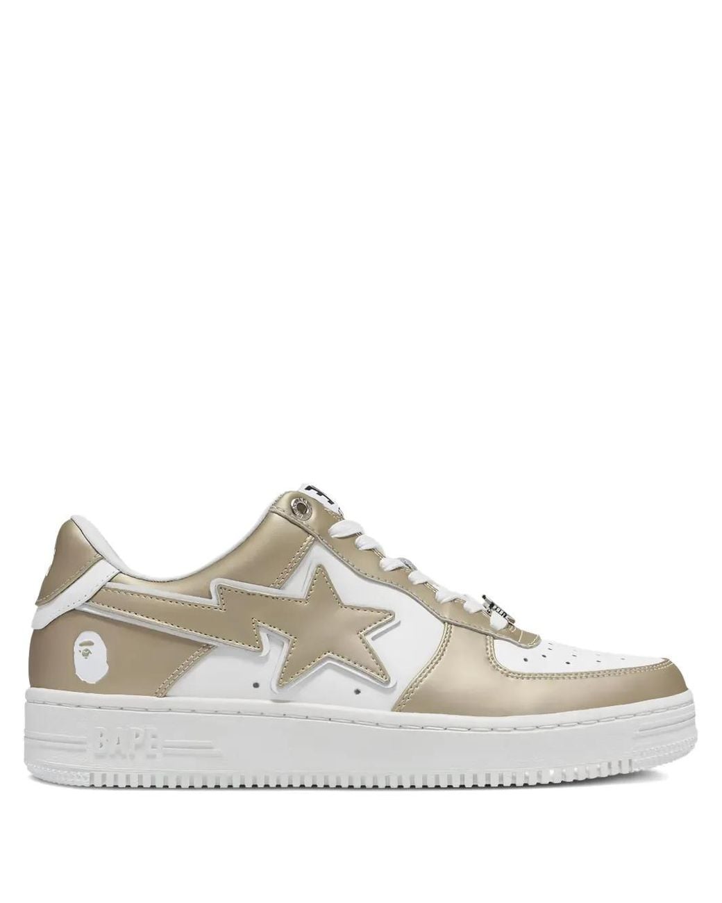 A Bathing Ape White Bape Sta #4 Lace-Up Sneakers for men
