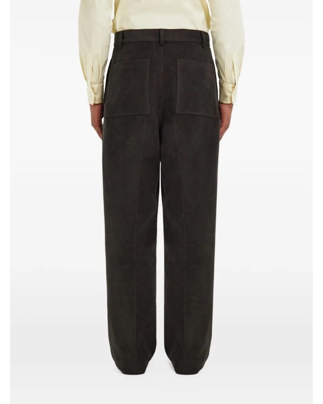 Ferragamo Black Workwear Trousers With Mini Pocket Detail for men