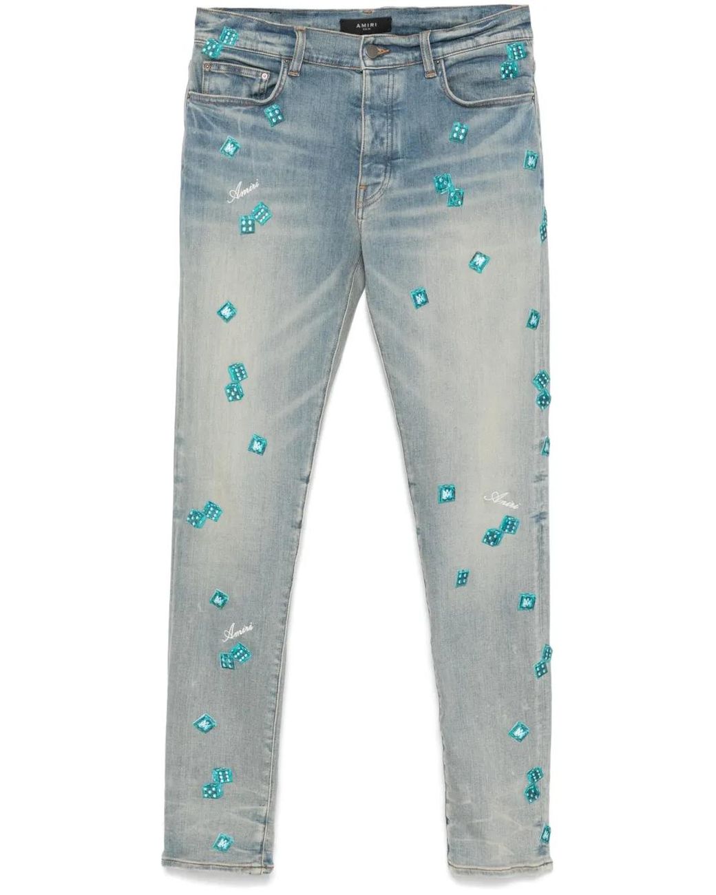 Amiri Blue Dice Jeans for men