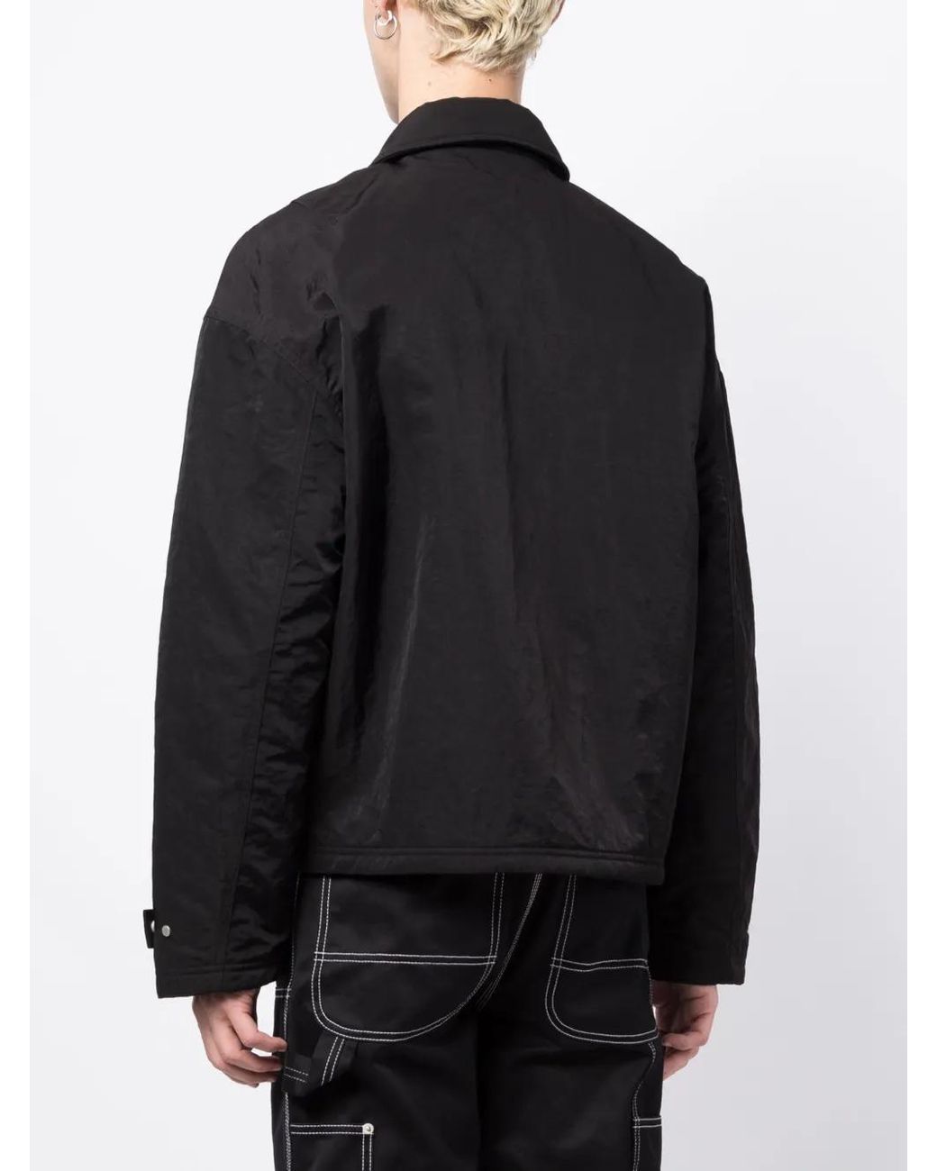 Represent Black Long-Sleeve Shirt Jacket for men
