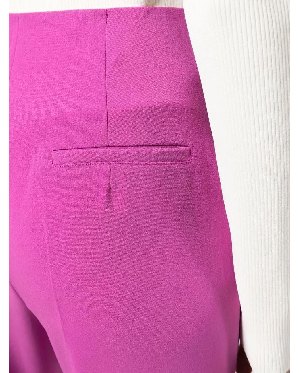 Patrizia Pepe Pink Cropped Tailored Trousers