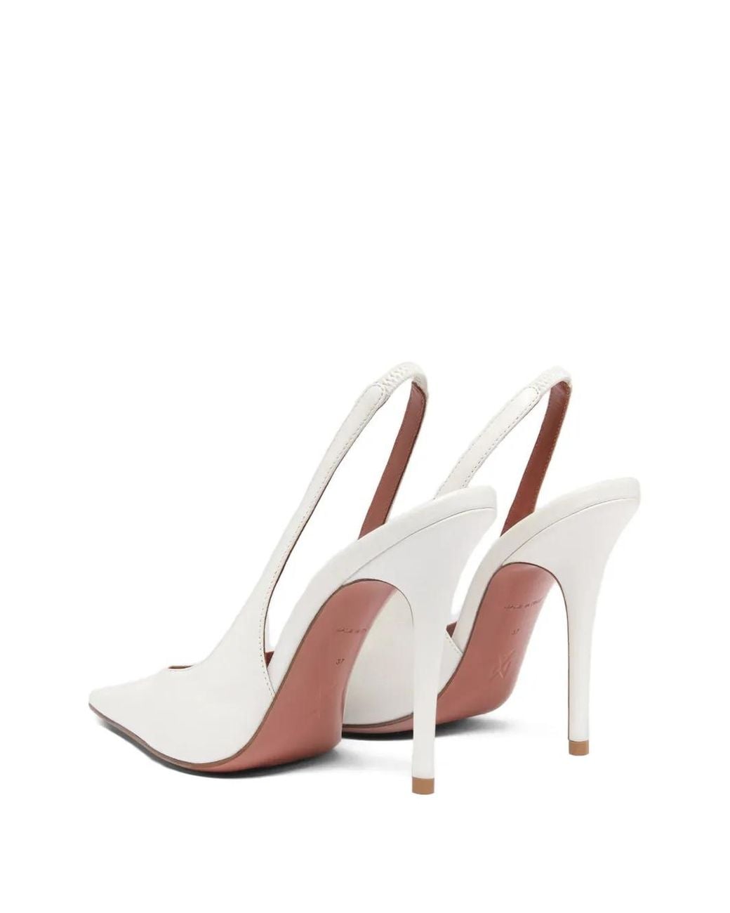 AMINA MUADDI White Anok Sling 105 Nappa Pumps