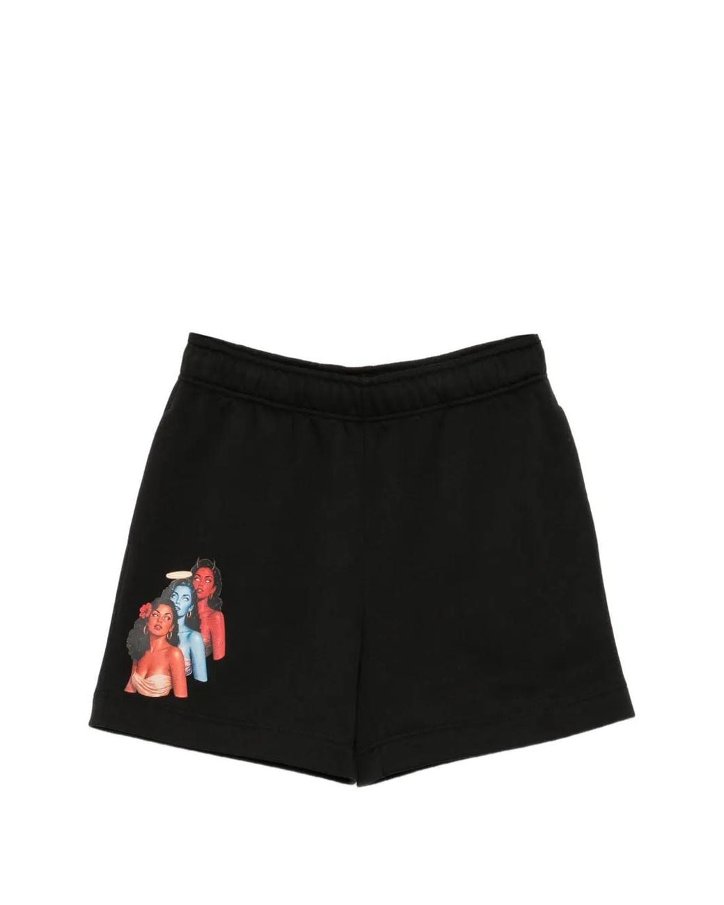 Melt Black Graphic-Print Shorts for men