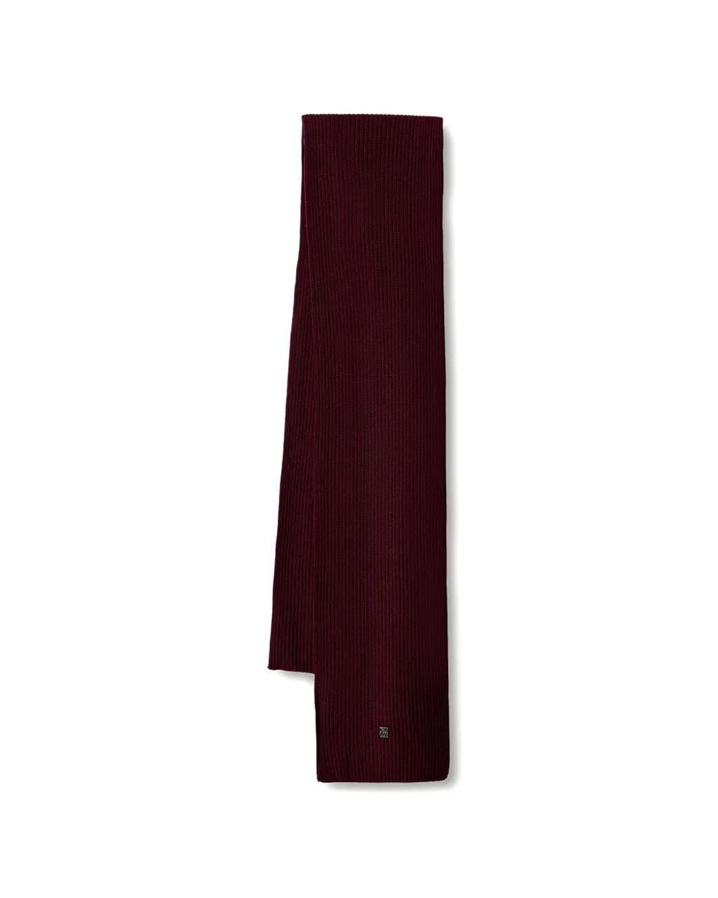 Knit Ribbed Purple Top Mos Mosh Mmtova Ribbed-Knit Logo-Plaque Scarf in Purple | Lyst