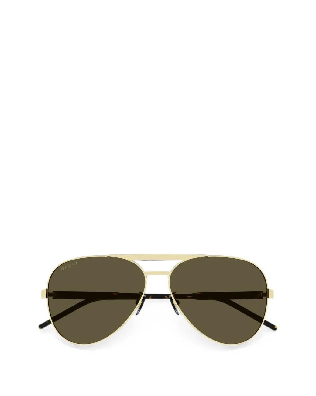Gucci Green Double-Bridge Pilot-Frame Sunglasses for men