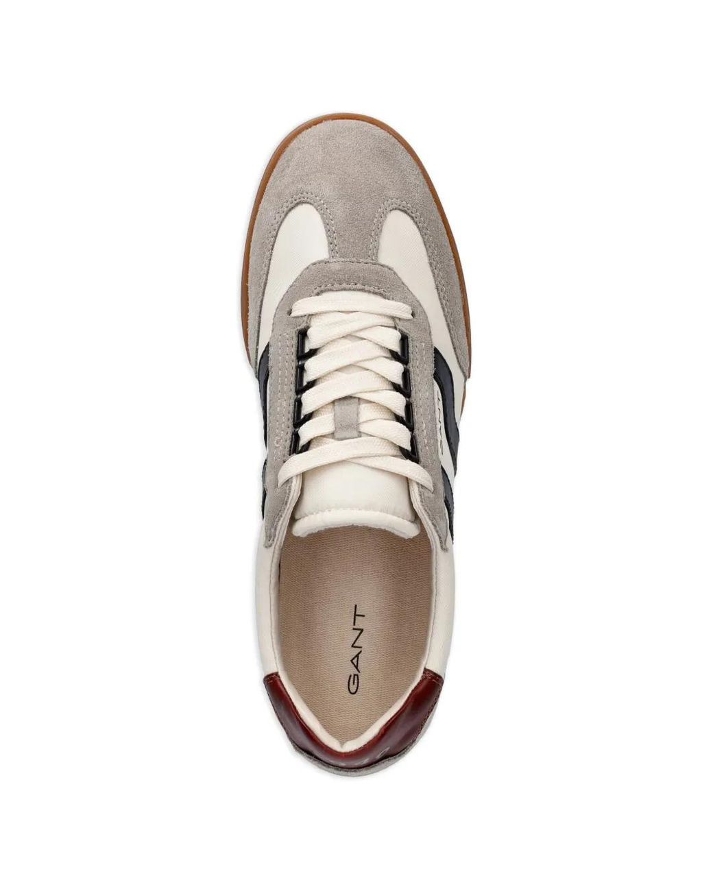 Gant White Baylle Suede-Panelled Sneakers for men