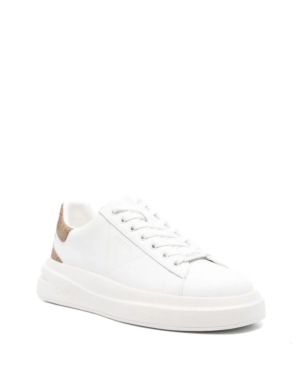 Guess White Elba 4G Logo Sneakers for men