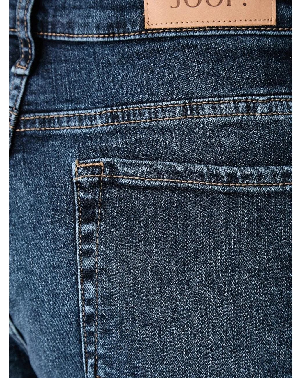 Joop! Blue Faded-Effect Cropped Jeans