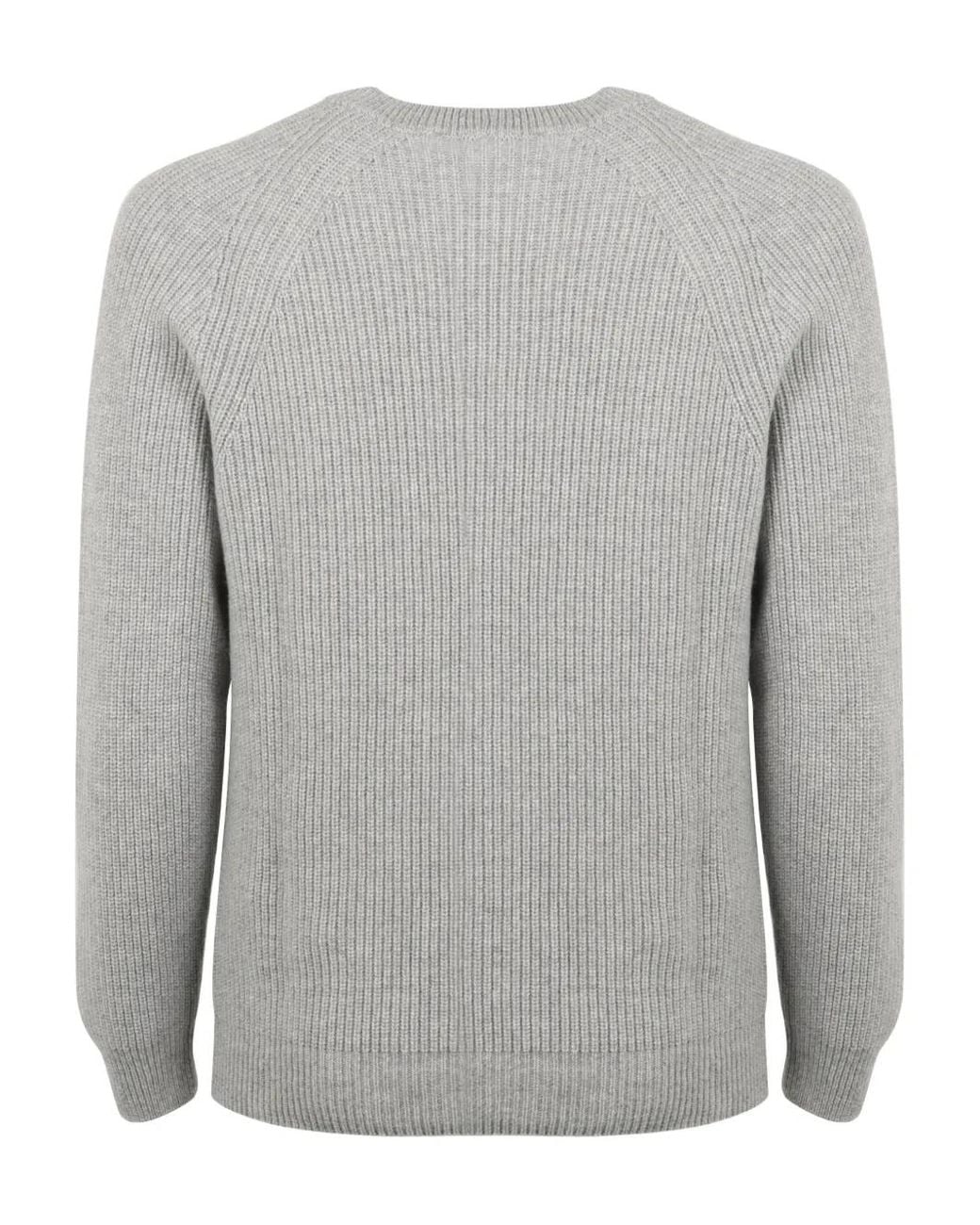 Slowear Gray Crew-Neck Sweater for men