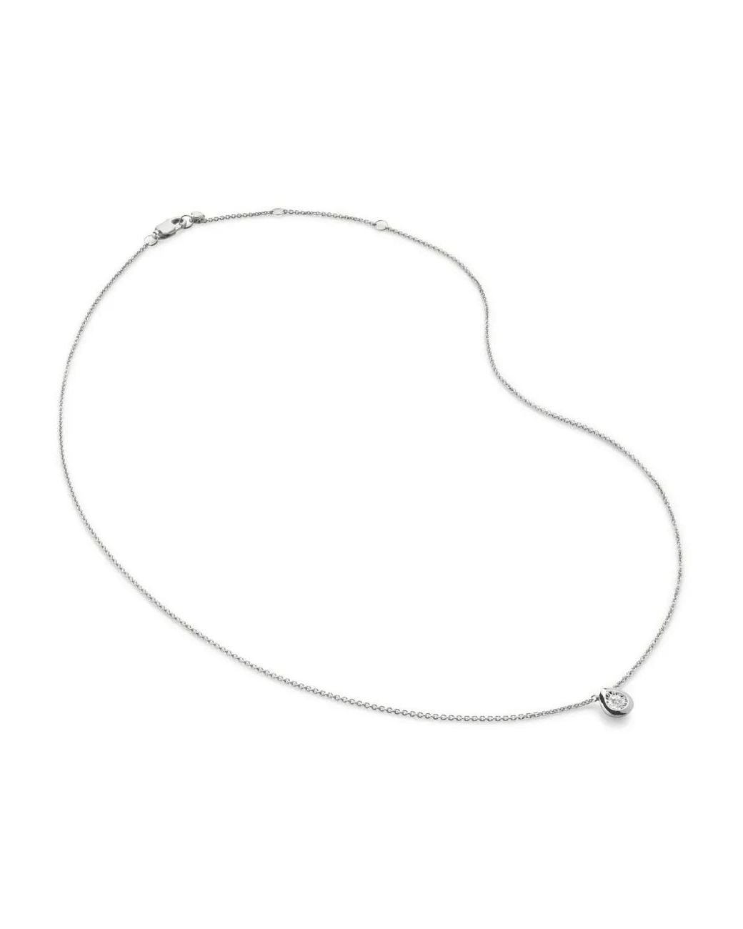 Monica Vinader White Solitaire Chain Necklace