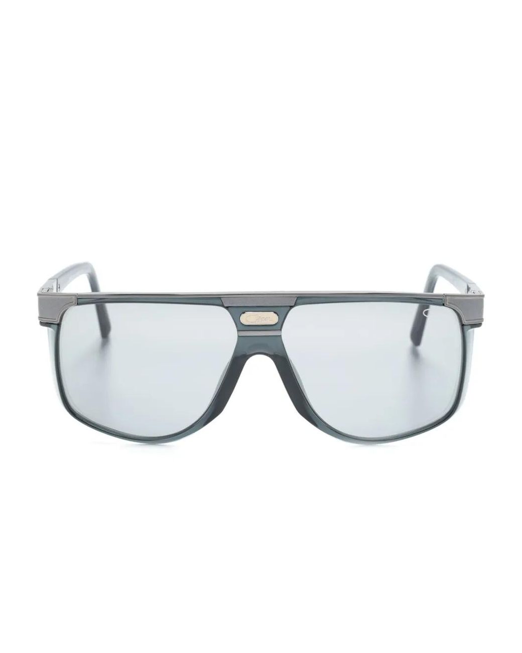 Cazal Gray D-Frame Logo-Engraved Sunglasses